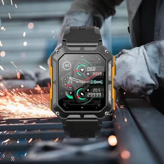 Durable Smartwatch with Heart Rate, Sleep Monitor & Blood Oxygen Tracking - 10-Day Battery Life, Weather Resistant
