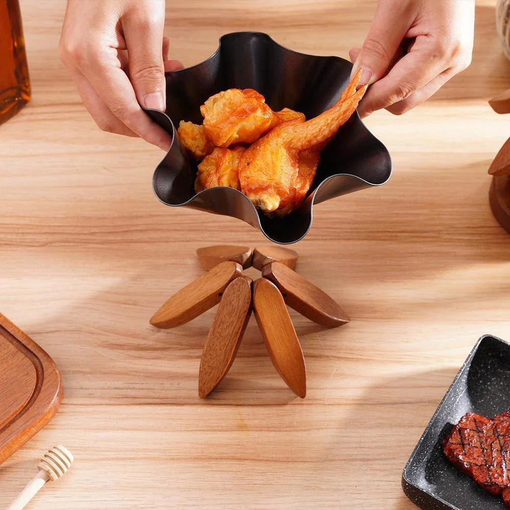 Wooden Trivet for Hot Pots and Dishes | Rustic Design for Meal Safety