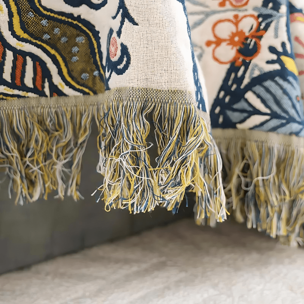 Chic Cotton Throw Blanket - Dual-Sided Floral Design