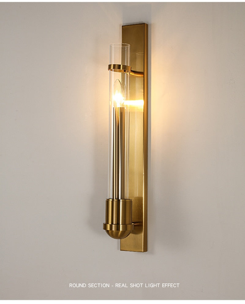 Aurora Luxe Dual-Glow LED Wall Sconce in Gold Finish