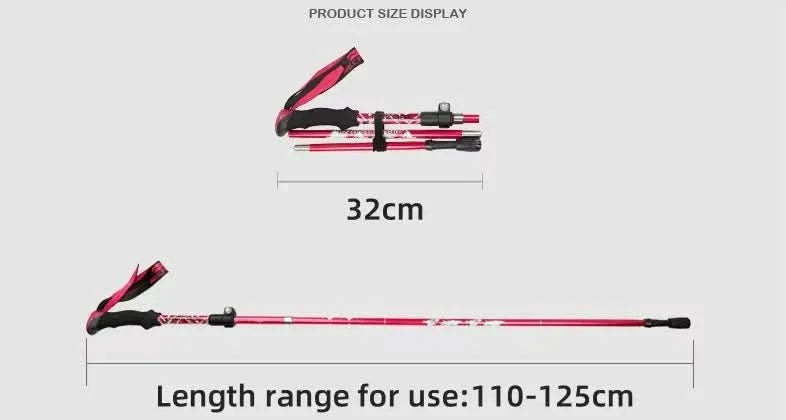 SummitStride Collapsible Hiking Poles for All Terrain