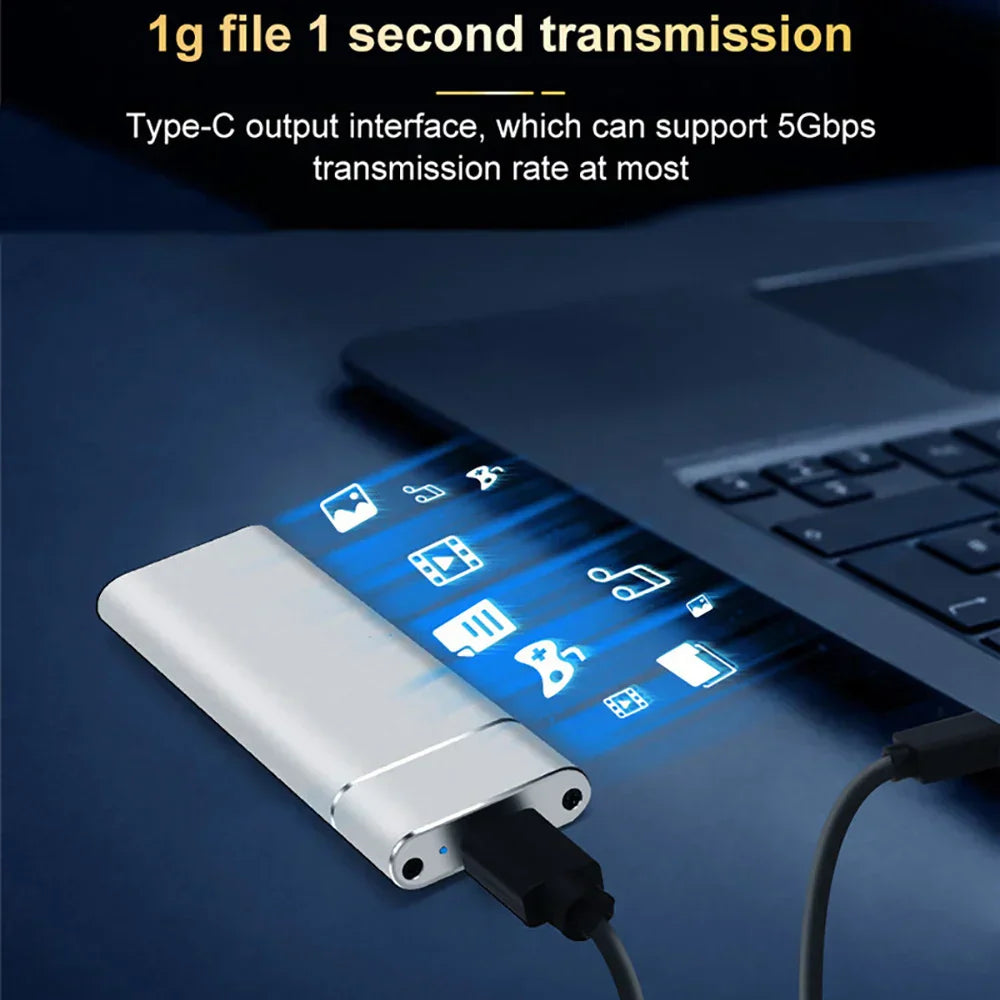 Portable M.2 SSD Storage Case with USB 3.1 Connectivity