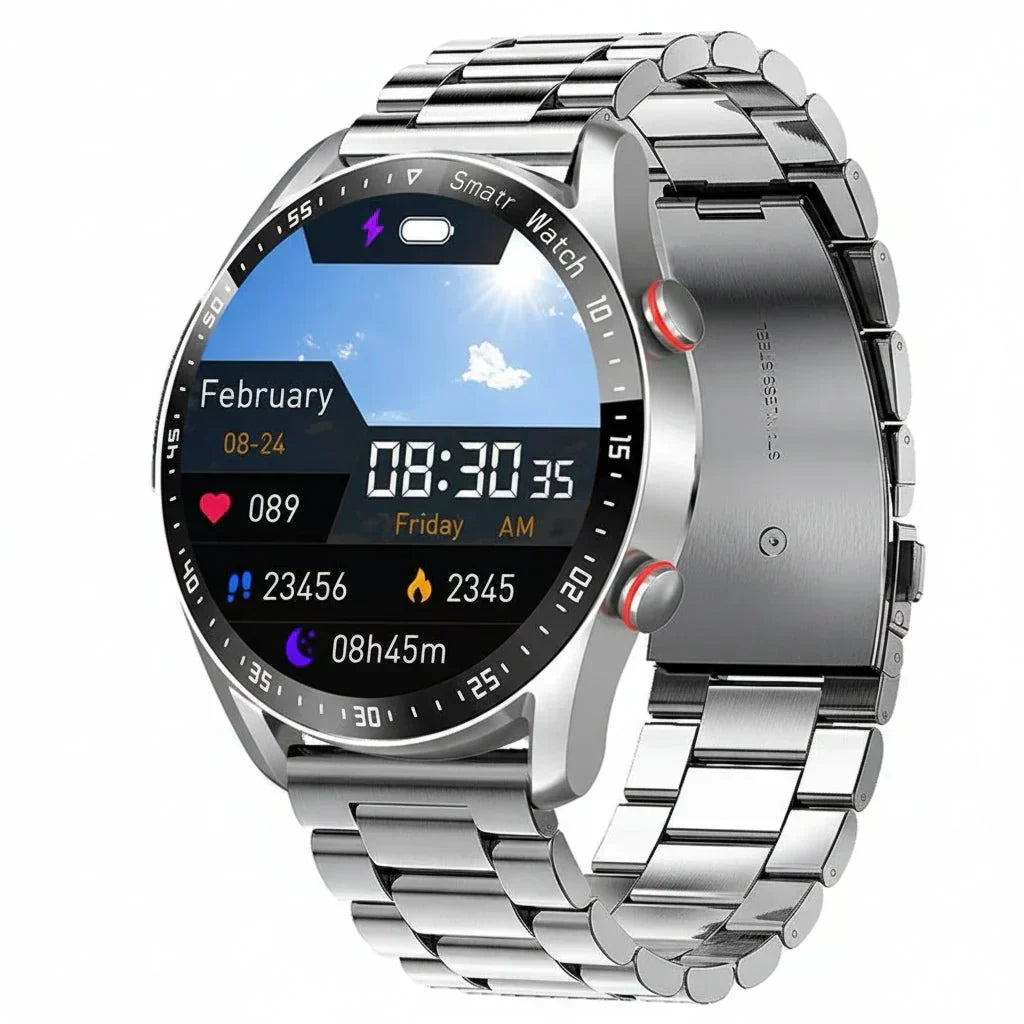 HealthSync Elite Men's Smartwatch with ECG, PPG, and Call Features