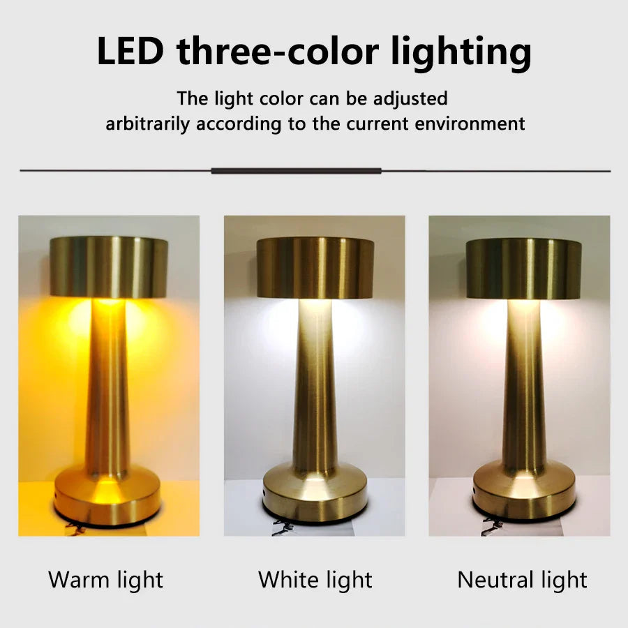 Rechargeable Touch-Control LED Table Lamp for Stylish Spaces