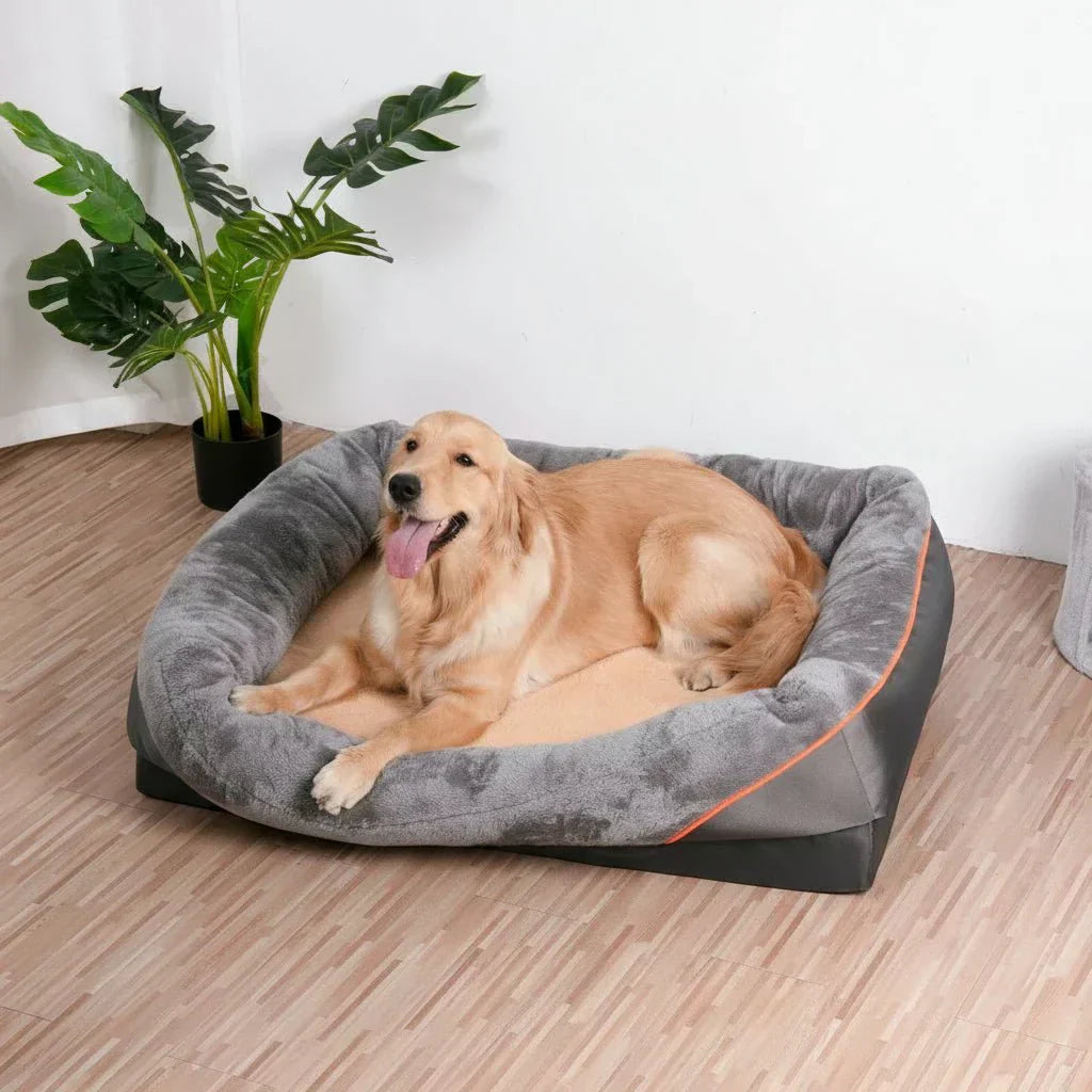 UltraComfort Waterproof Orthopedic Dog Bed with Support Pillow