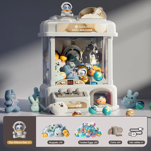 Interactive Plush Prize Grabber for Kids - Coin Operated Fun