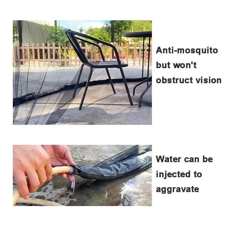 SafeHaven Mosquito Net for Parasols Up to 4 Meters with Zip Access