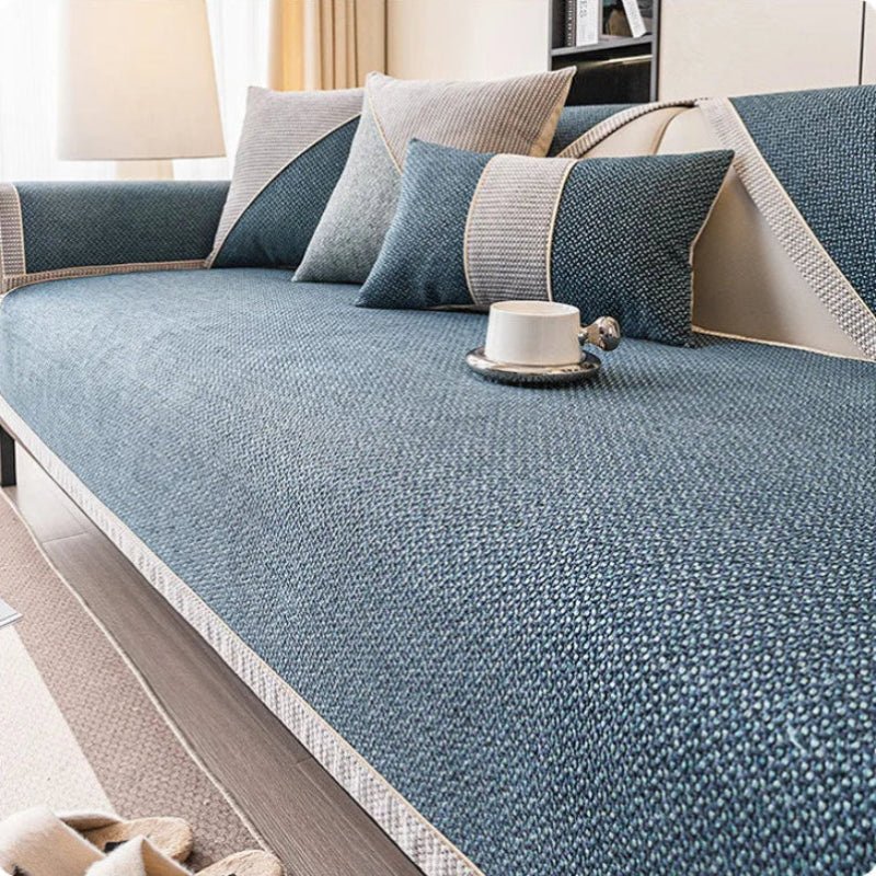 All-Season Anti-Slip Cotton-Linen Sofa Protector