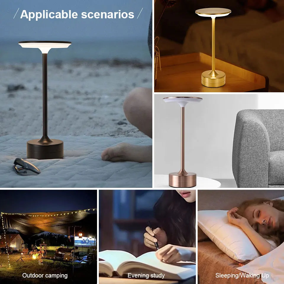 Smart Touch LED Table Light - Rechargeable & Portable Night Lamp