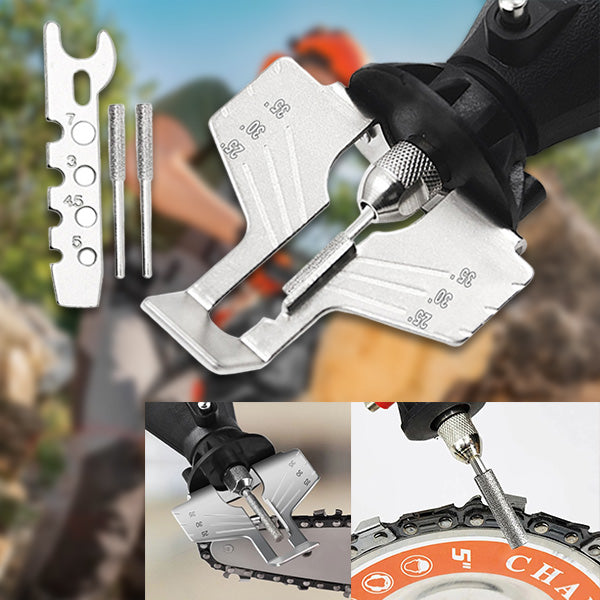 Chainsaw Blade Sharpener with Built-in Sharpening Tool