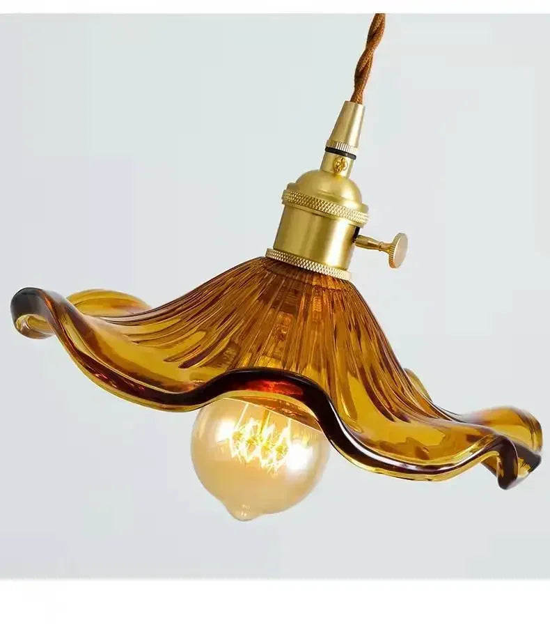 Aurora Glow Pendant Light – Vibrant Glass & Copper Fixture