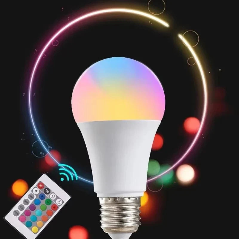 Smart Color-Changing LED Bulb with Remote Control Features