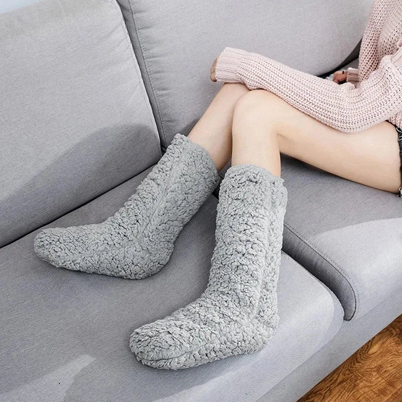 Cozy Luxe Cashmere Socks for Women with Secure Grip