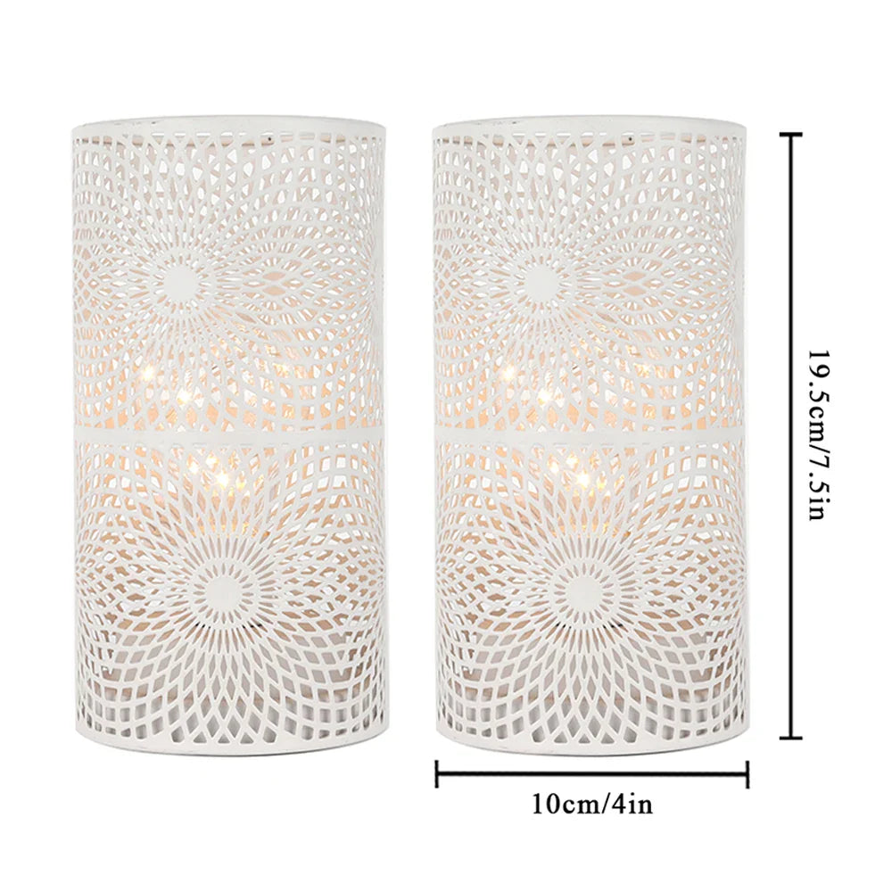 Set of 2 Cordless LED Cylinder Lamps for Elegant Lighting
