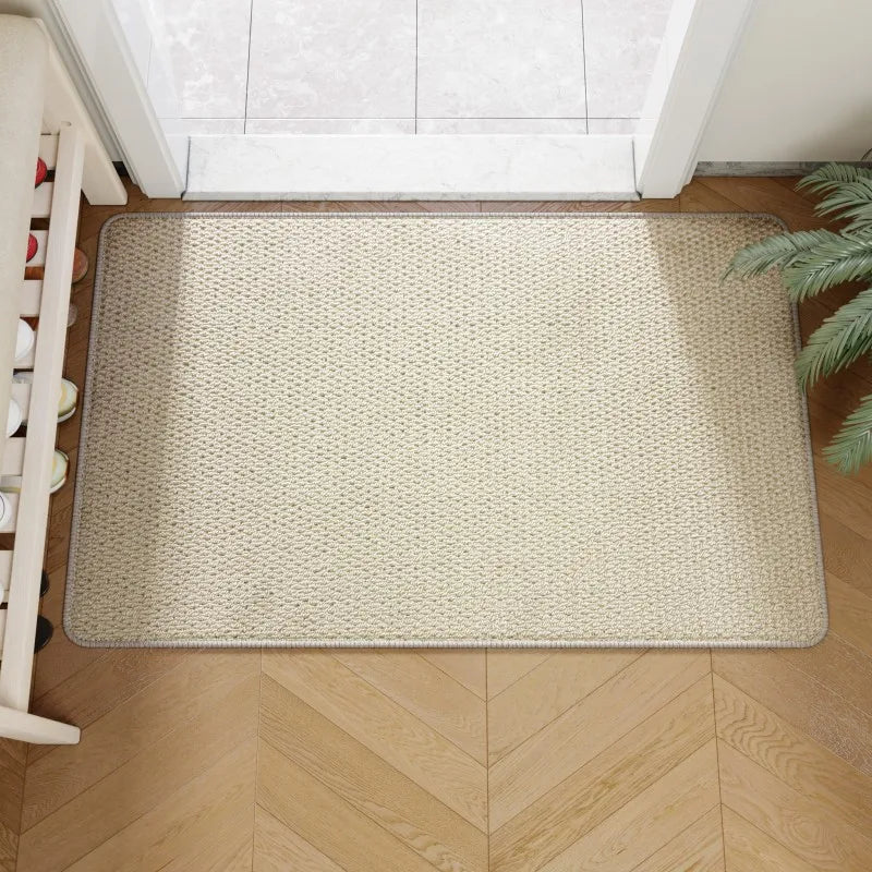 Stylish and Resilient Outdoor Entry Mat with Jute-Like Texture
