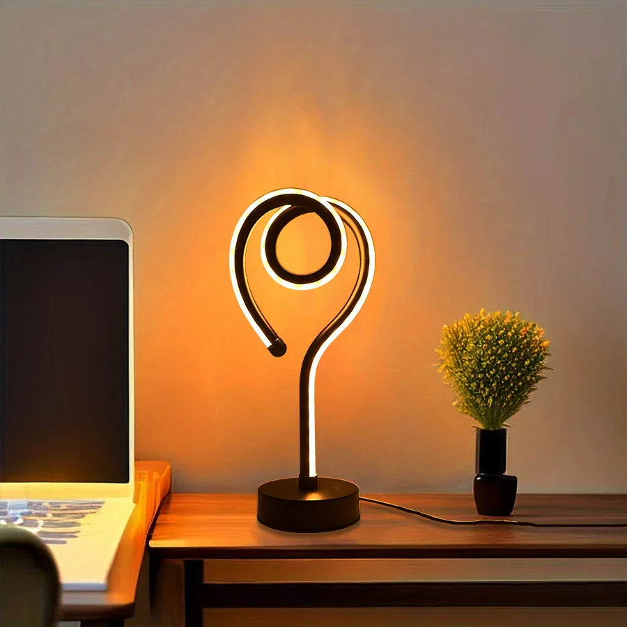 Enchanting Ripple Light: Rechargeable RGB Table Lamp with Remote