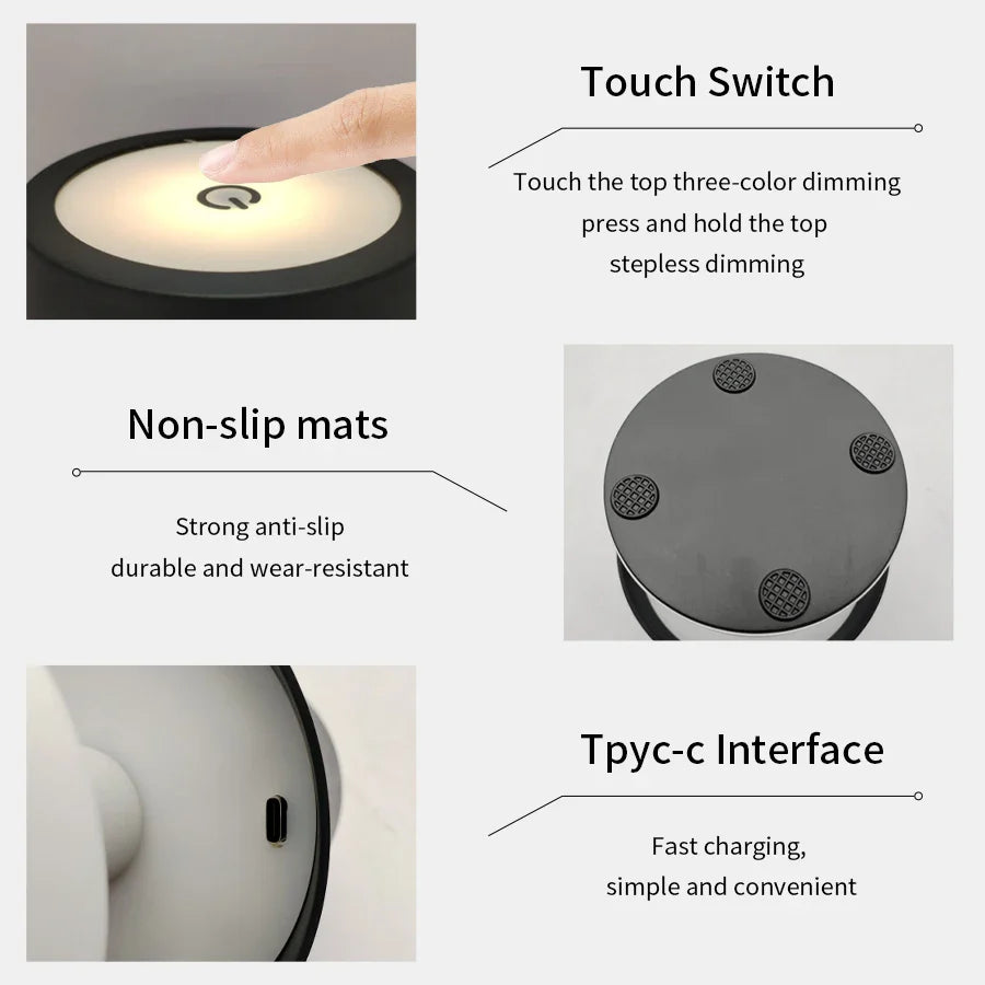 Versatile USB Rechargeable LED Lamp with Adjustable Colors