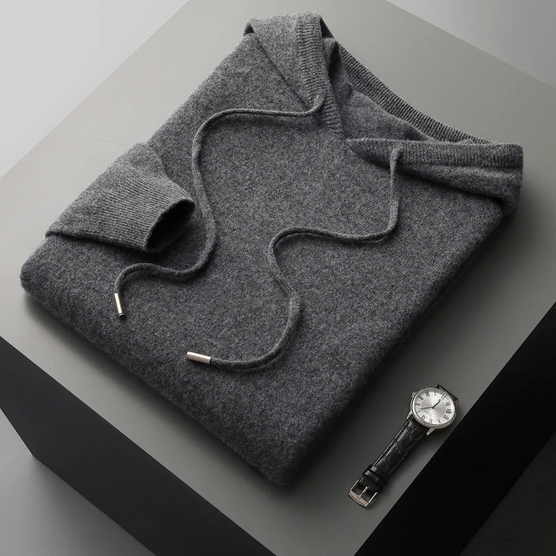 Cozy Merino Wool Hoodie: Elegant Comfort for Chilly Days