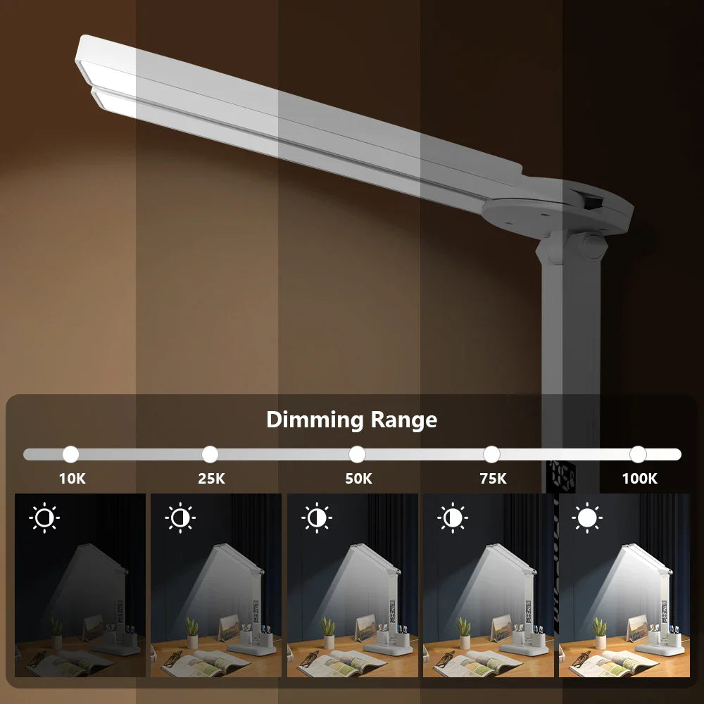 Smart Dual-Head LED Lamp with Eye-Care Technology
