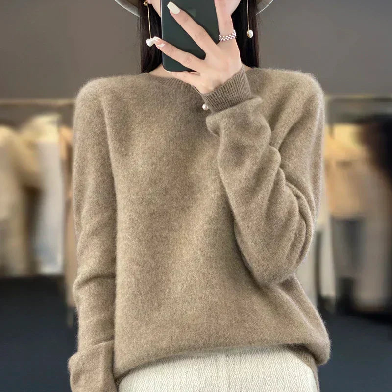 LuxeMerino Women's Pure Australian Wool Pullover Sweater