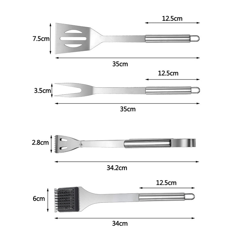Ultimate Grilling Companion: Stainless Steel BBQ Tool Set