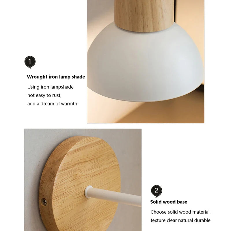 Natural Elegance LED Wall Light for Bedroom & Hallways