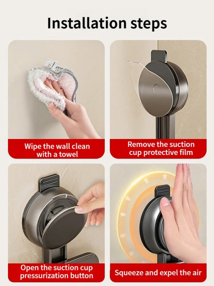 Suction Cup Bathroom Shelf – Easy Installation, No Drilling Needed