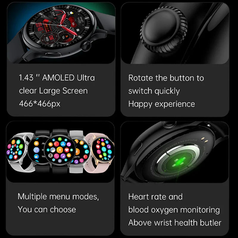 2025 Women’s Health-Focused Smartwatch with AI & Bluetooth