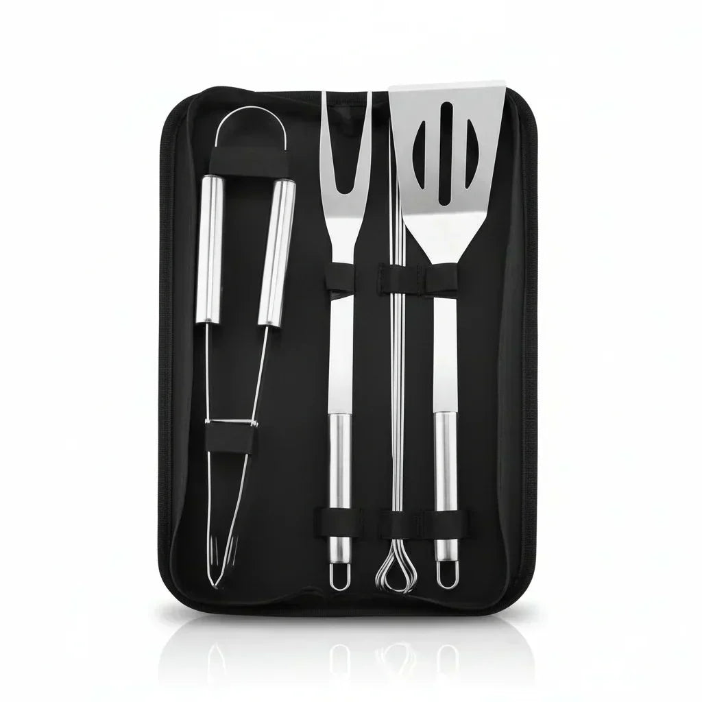 Ultimate Grilling Companion: Stainless Steel BBQ Tool Set