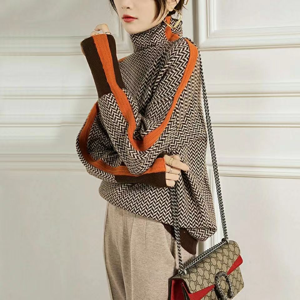 Women’s Knit Turtleneck Sweater | Wool Fabric | Autumn Winter Wear | Comfortable Fit