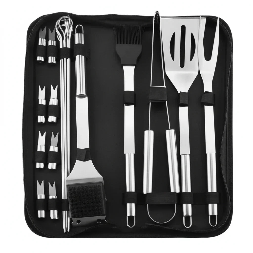 Ultimate Grilling Companion: Stainless Steel BBQ Tool Set