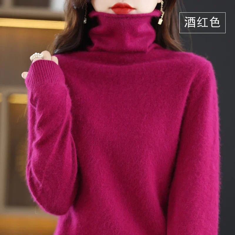 Luxura Cashmere High-Collar Sweater for Cozy Seasons