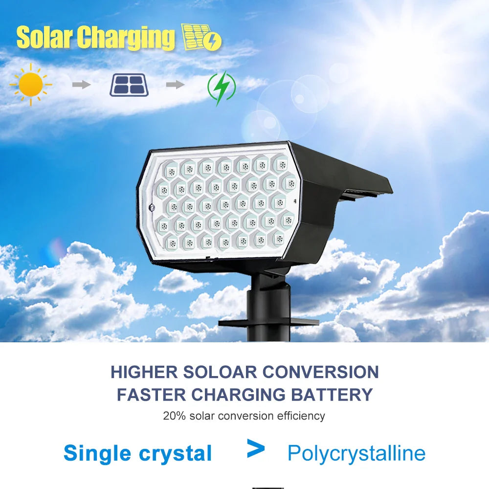 Bright Solar Garden Spotlights with Color Options