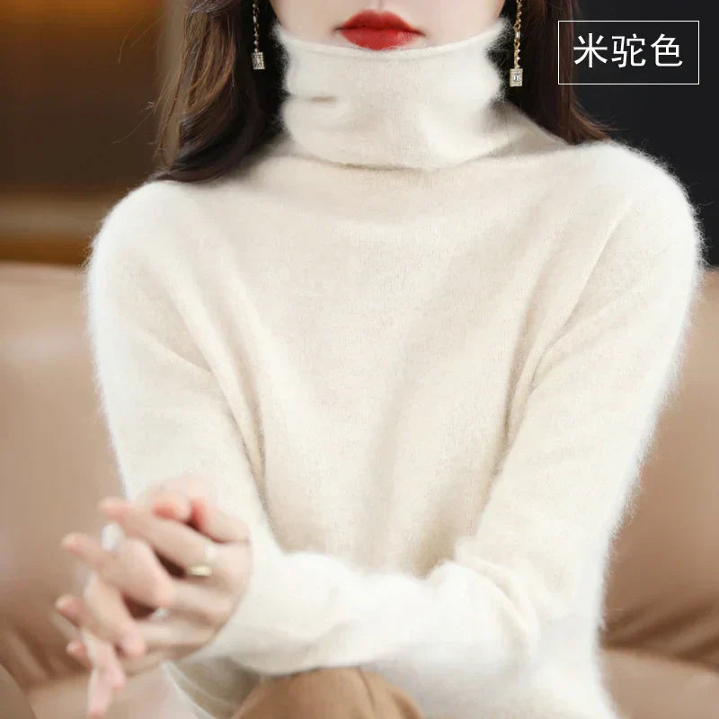 Luxura Cashmere High-Collar Sweater for Cozy Seasons