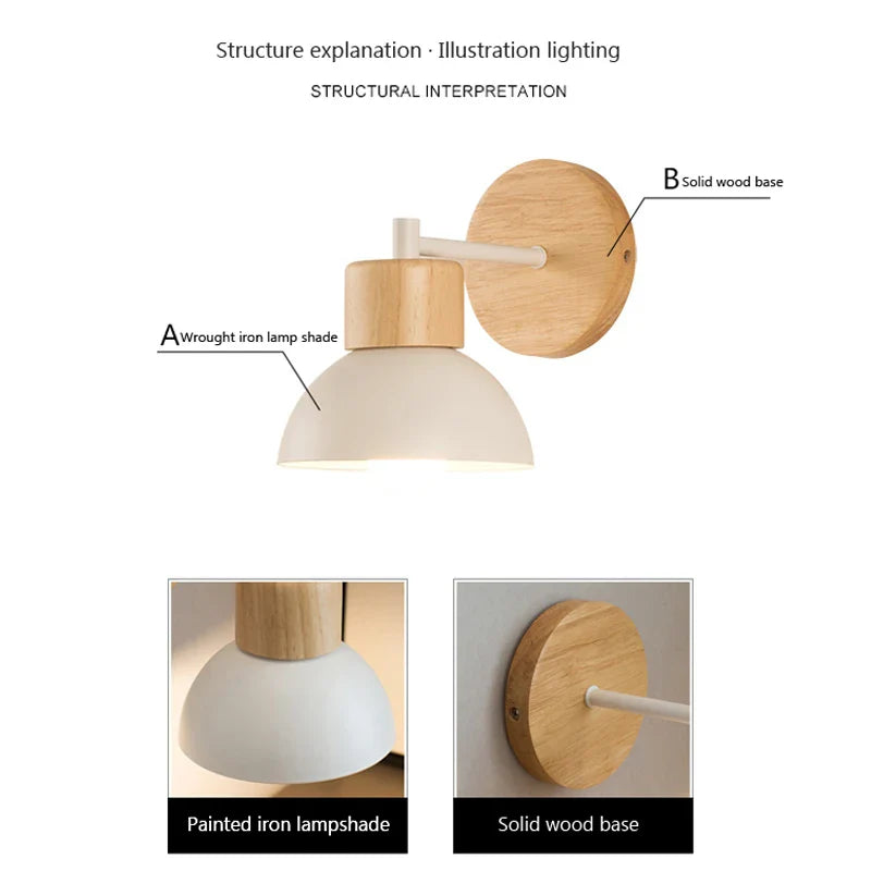 Natural Elegance LED Wall Light for Bedroom & Hallways