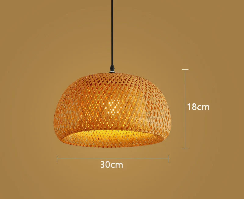 Artisan Crafted Bamboo Pendant Light – Eco-Friendly LED Fixture