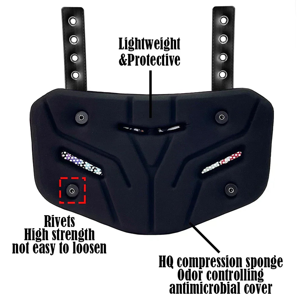 Ultimate Back Guard for Football with Impact Absorption and Airflow