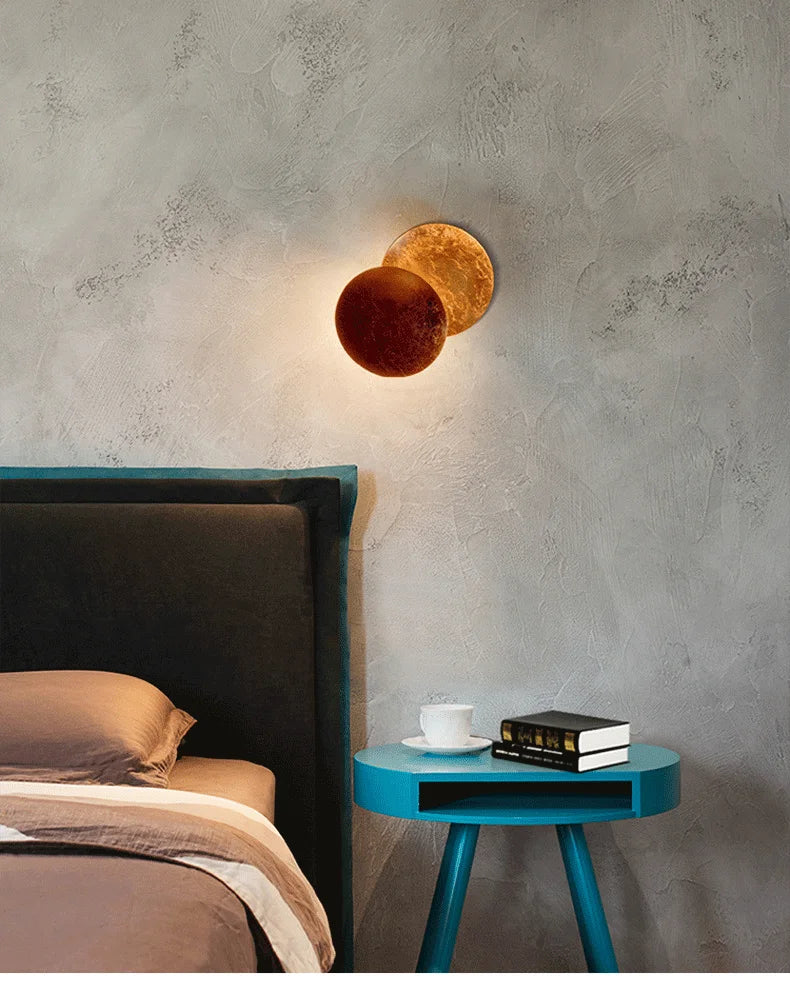 Lunar Glow Wall Sconce – Vintage LED Fixture for Any Space