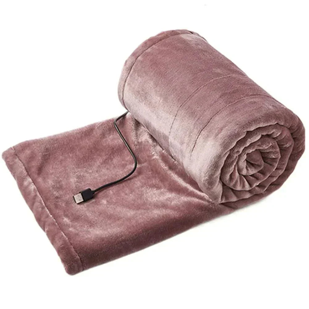CozyBreeze USB-Operated Heating Blanket with 3 Temperature Settings