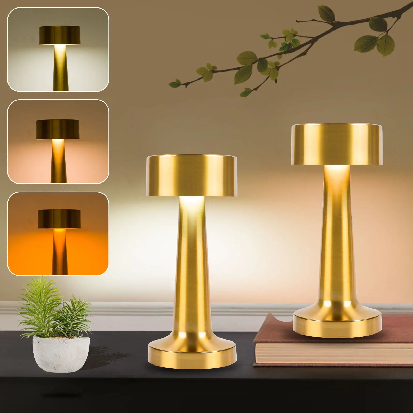 Portable LED Touch Lamp with USB Charging for Stylish Spaces