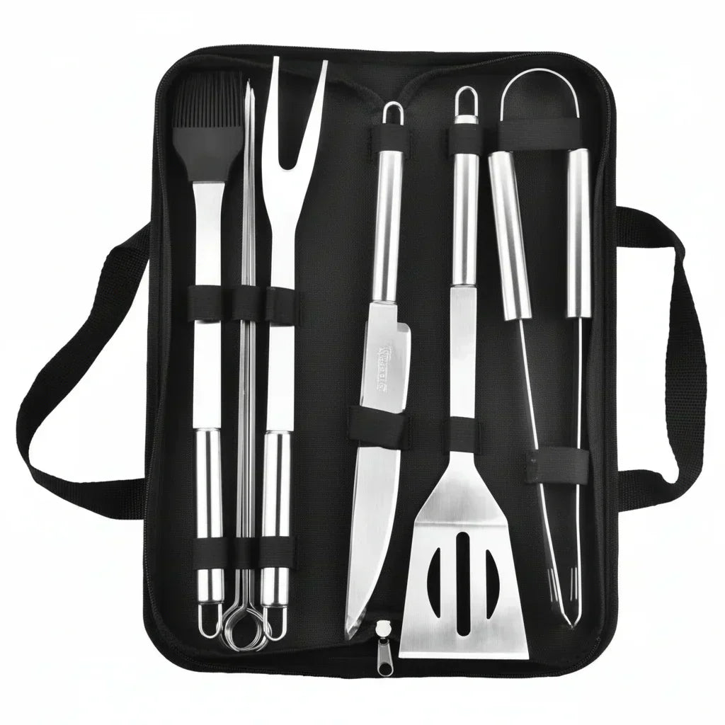 Ultimate Grilling Companion: Stainless Steel BBQ Tool Set