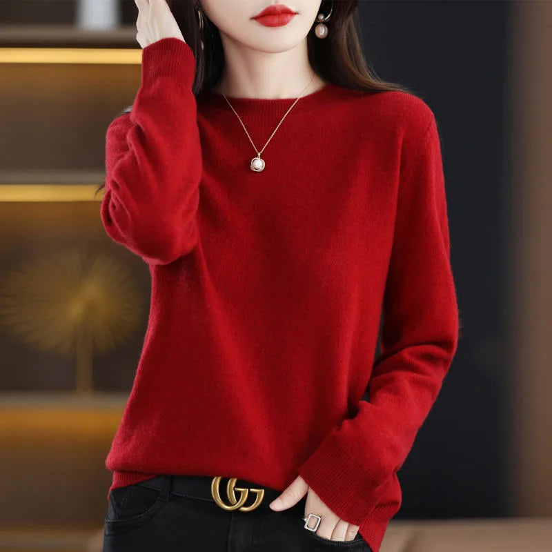 LuxeCashmere Women's Pure Merino Wool Sweater Collection