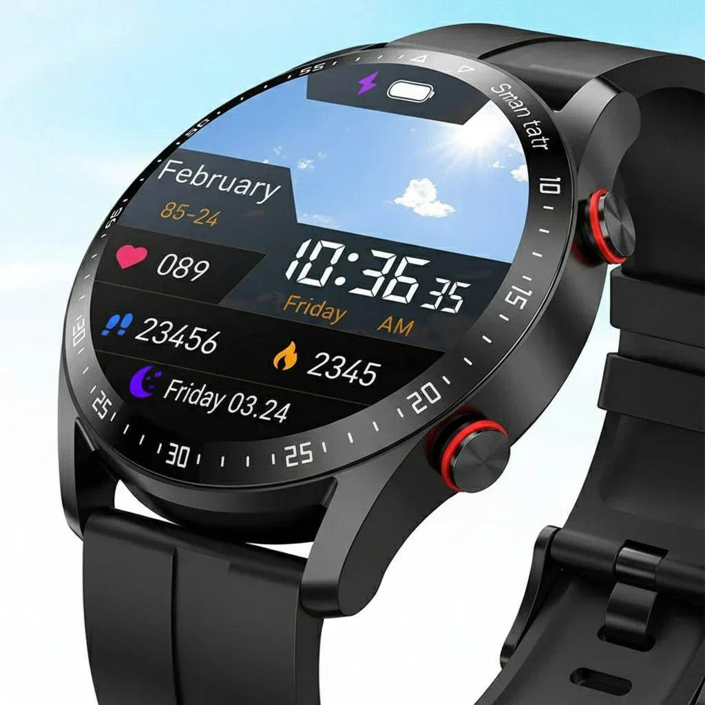 HealthSync Elite Men's Smartwatch with ECG, PPG, and Call Features