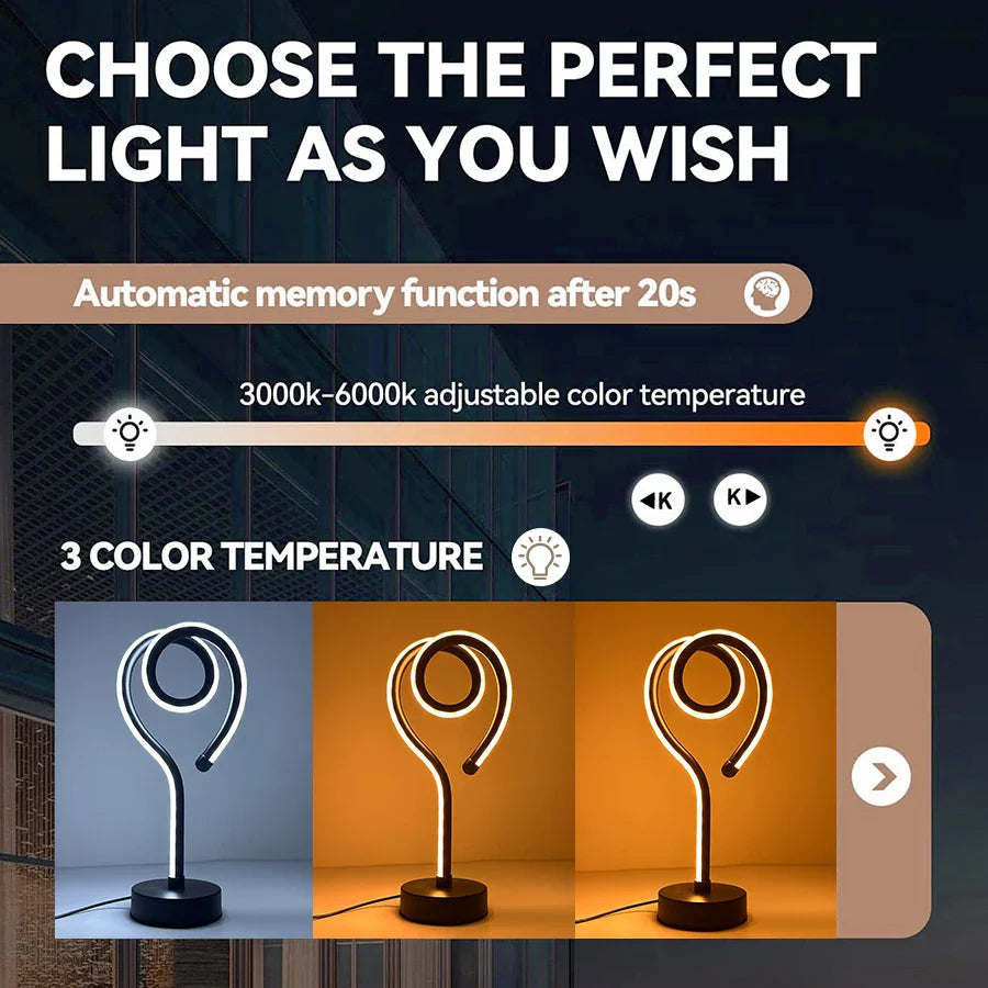 Enchanting Ripple Light: Rechargeable RGB Table Lamp with Remote