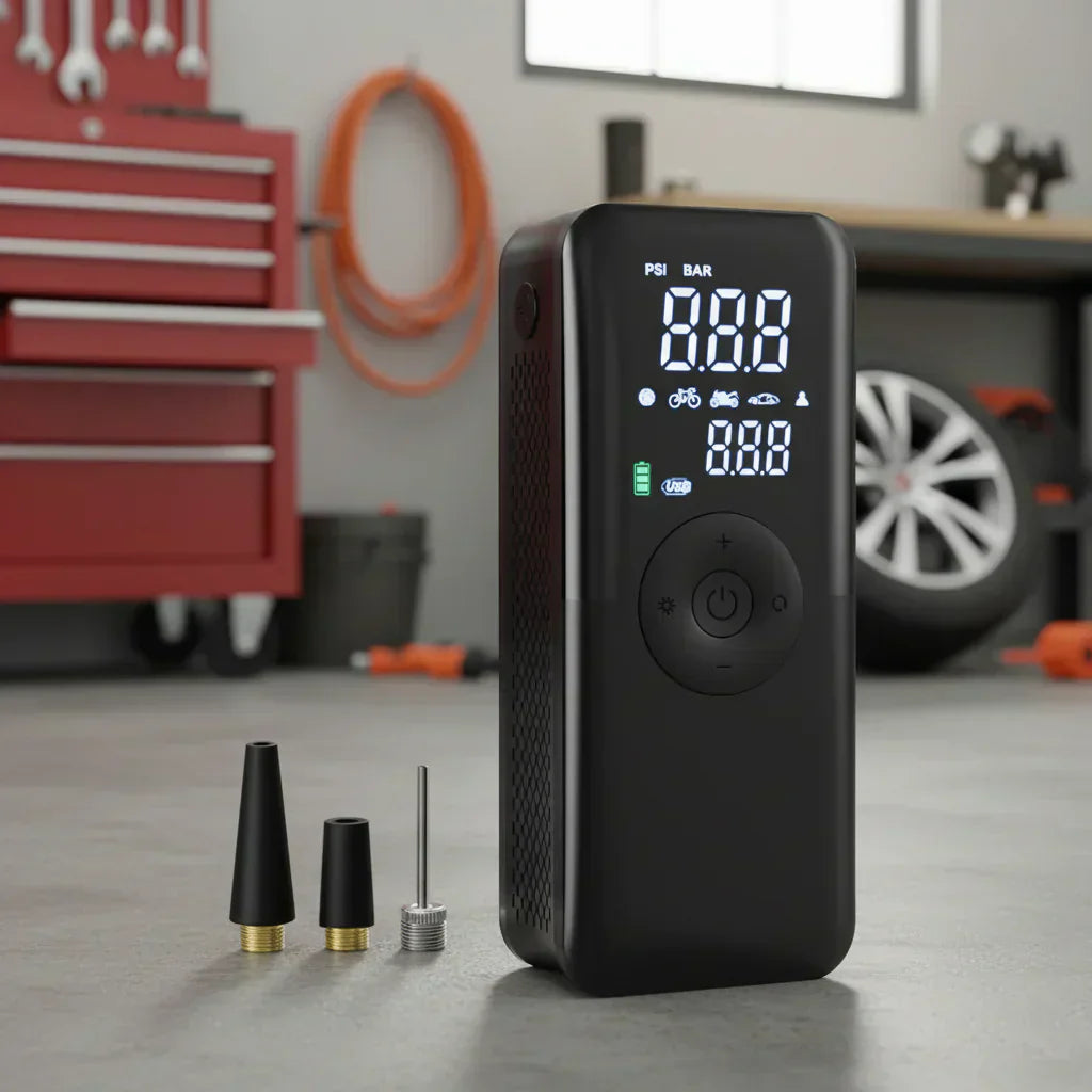 Portable Rechargeable Air Inflator for Cars and Bikes - 150 PSI