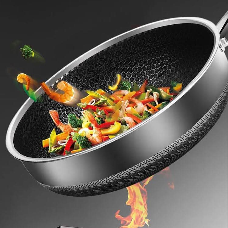 EcoHeat Stainless Steel Frying Pan - Energy Efficient & Built to Last