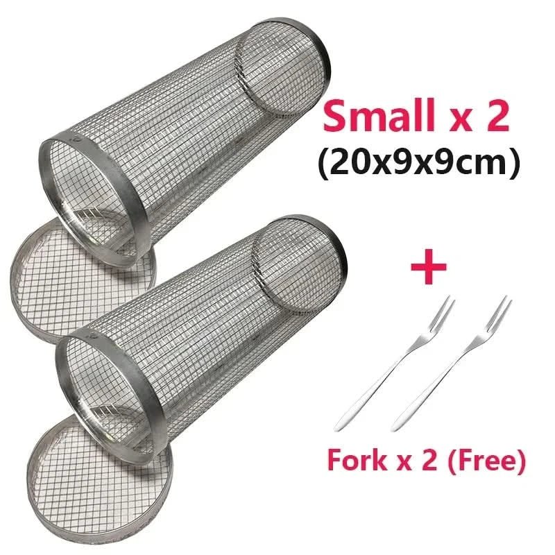 GrillMate Rotating Stainless Steel Barbecue Basket for Perfect Cooking