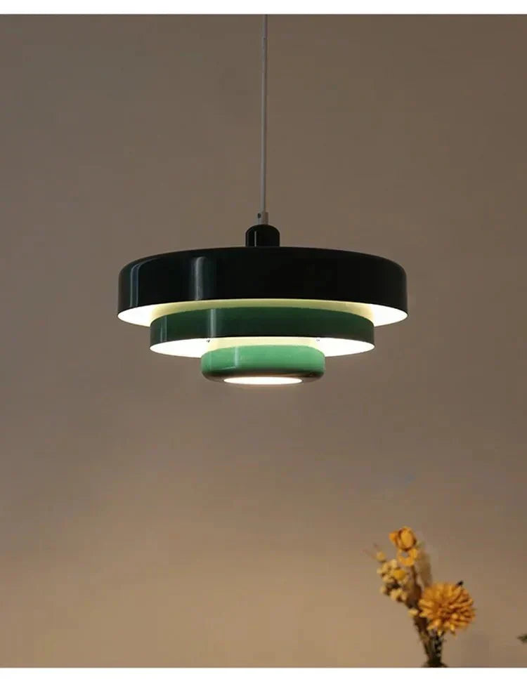 ChromaGlow Tiered Pendant Light in Soft Pastel Shades