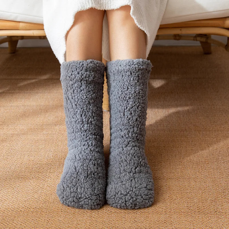 Cozy Luxe Cashmere Socks for Women with Secure Grip