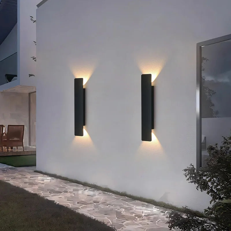 Sleek Waterproof Outdoor Wall Lamp – 12W LED Aluminum Fixture